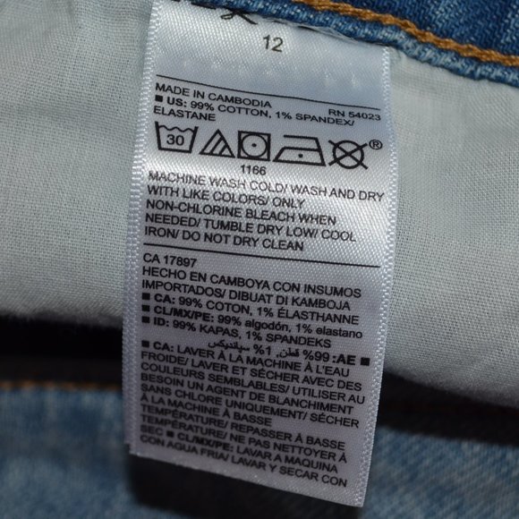 Sz 12 Old Navy High-Waisted Button-Fly Denim Skirt - Picture 10 of 10